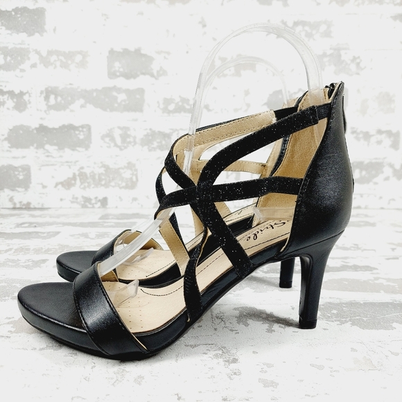 NEW Life Stride Masquerade Black Summer Heeled Sandals V454 - Picture 1 of 12